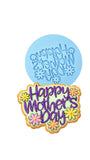 Happy Mother's Day Flowers Cookie Cutter | Stamp | Stencil Animals & Dinosaurs Cookie Cutter Lady MINI - 2 Inches (5cm) Debosser ONLY 