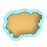 a paper cut out of the shape of a speech bubble