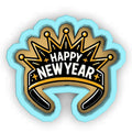 Happy New Year Crown Cookie Cutter | Stamp | Stencil - SHARP EDGES - FAST Shipping - Choose Your Own Size! #1 Cookie Cutter Lady 
