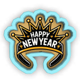 Happy New Year Crown Cookie Cutter | Stamp | Stencil - SHARP EDGES - FAST Shipping - Choose Your Own Size! #1 Cookie Cutter Lady 