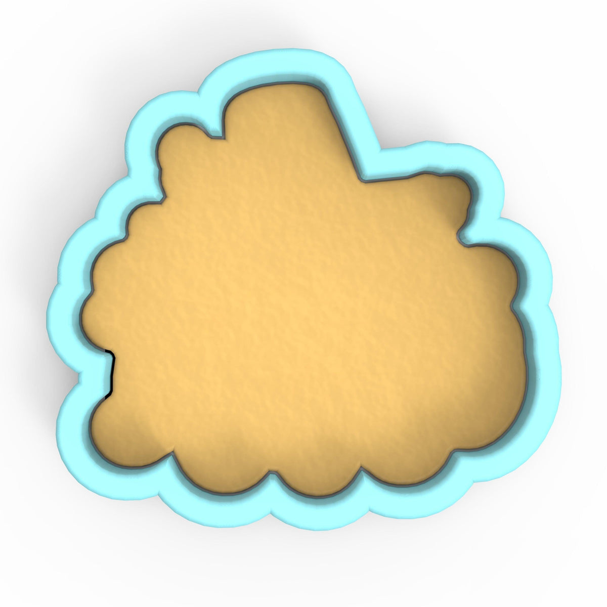 a cookie in the shape of a cloud