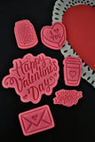 Happy Valentine's Day Banner Cookie Cutter | Stamp | Stencil #4 Wedding / Baby / V Day Cookie Cutter Lady 
