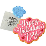 Happy Valentine's Day Heart Cookie Cutter | Stamp | Stencil #1 Wedding / Baby / V Day Cookie Cutter Lady 