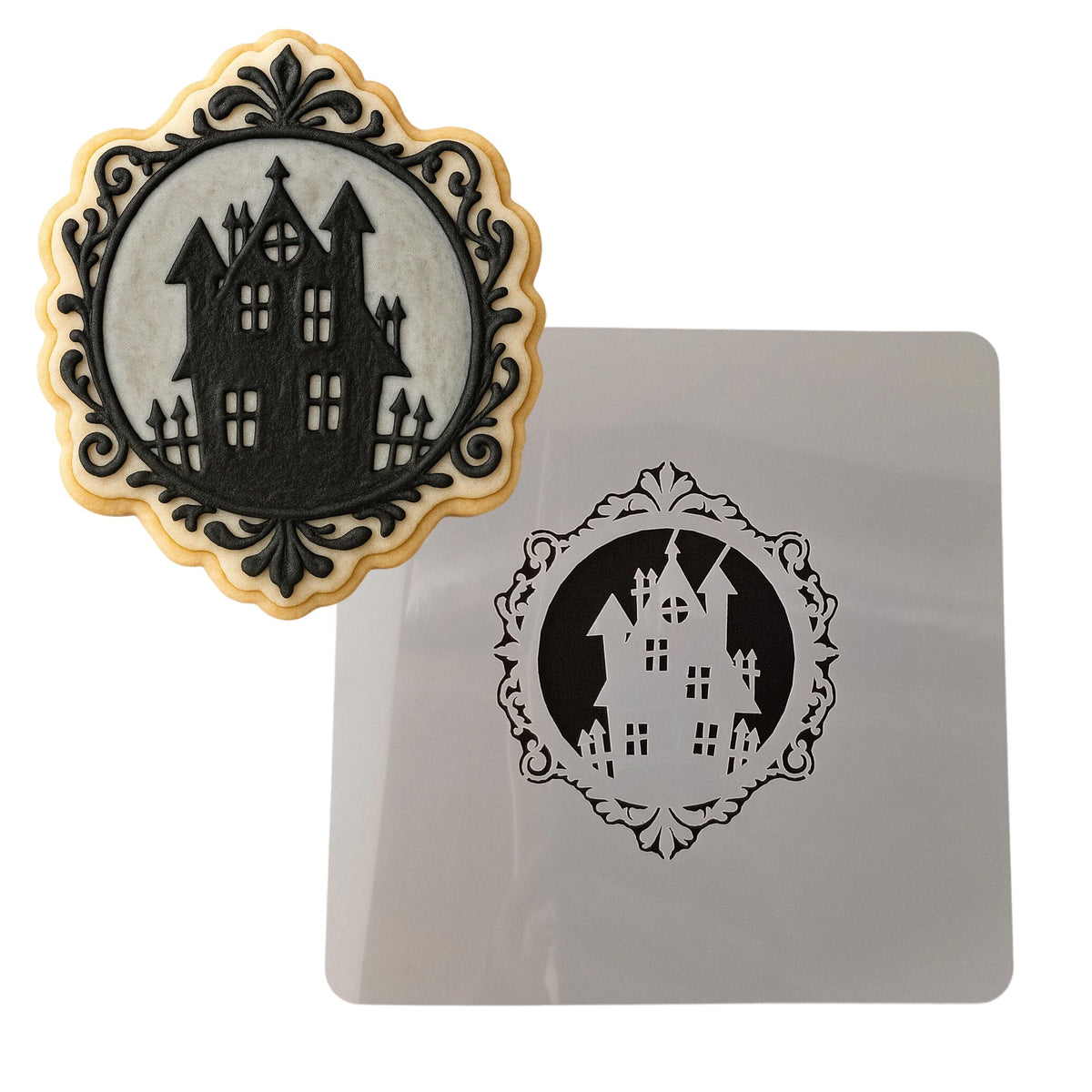 Haunted House Frame Cookie Cutter | Stamp | Stencil #1 Halloween / Fall Cookie Cutter Lady 