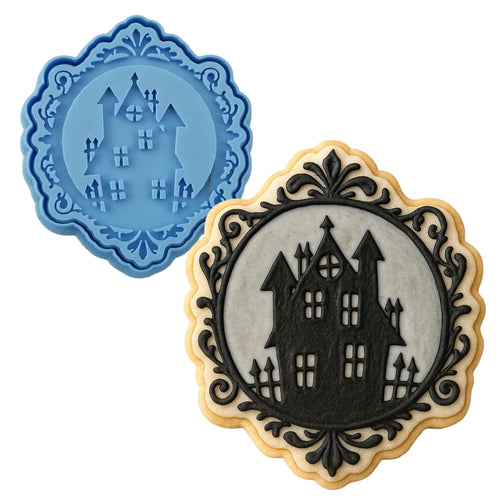 Haunted House Frame Cookie Cutter | Stamp | Stencil #1