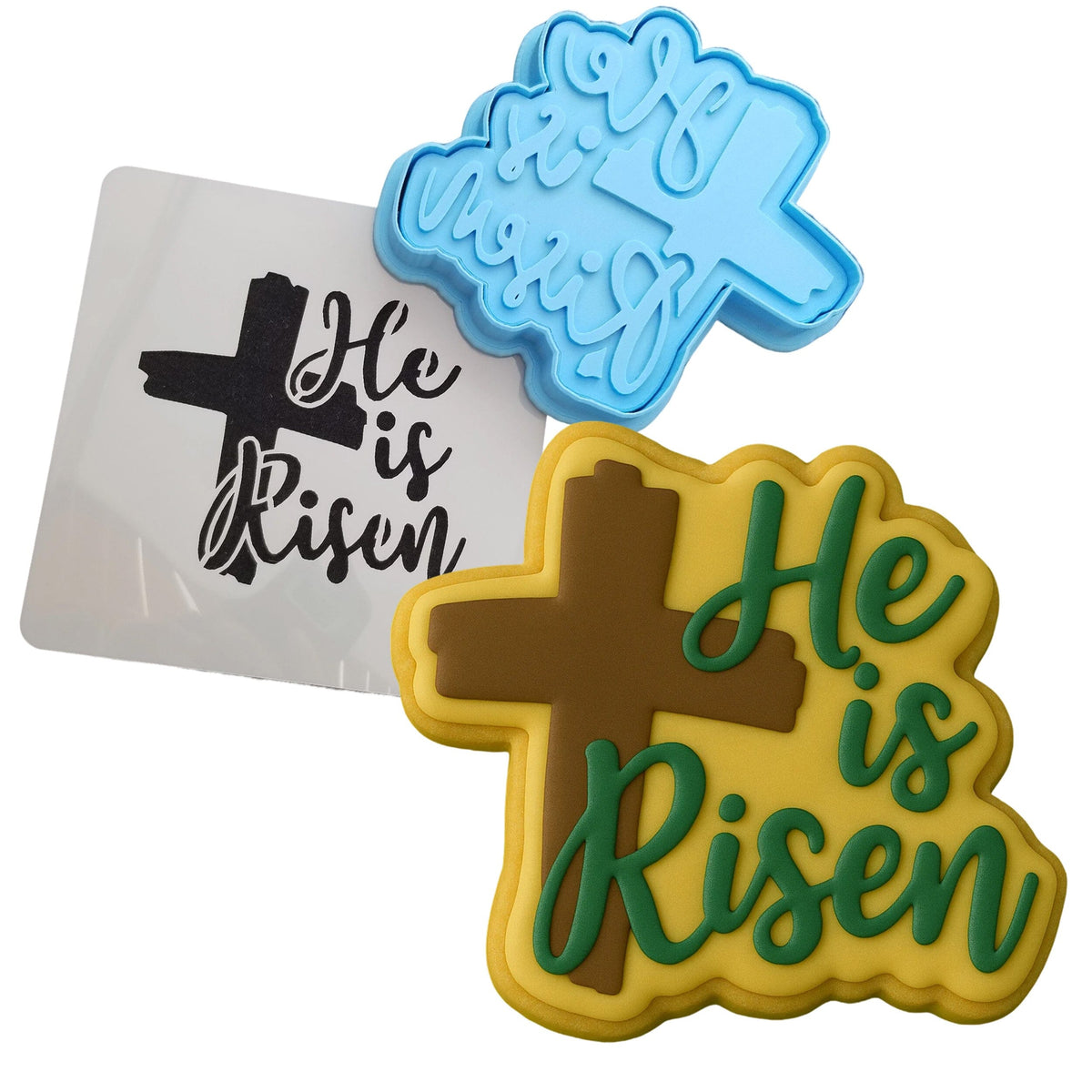He is Risen Cookie Cutter | Stamp | Stencil #2 Easter / Spring / Flower Cookie Cutter Lady 