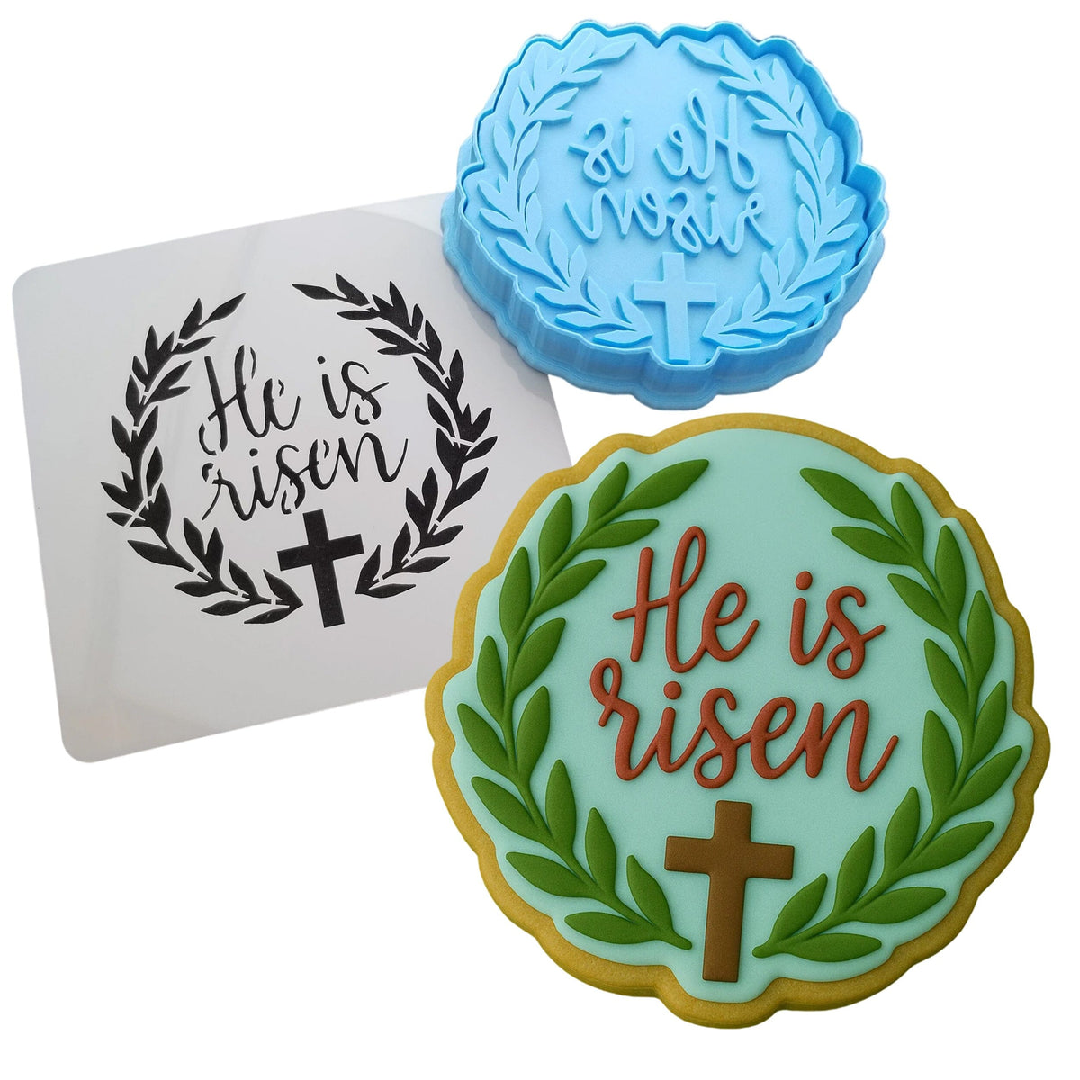 He is Risen Cookie Cutter | Stamp | Stencil #3 Easter / Spring / Flower Cookie Cutter Lady 