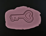 Heart Key Cookie Cutter | Stamp | Stencil Wedding / Baby / V Day Cookie Cutter Lady 