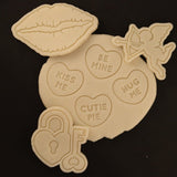 Heart Lock and Key Cookie Cutter | Stamp | Stencil Wedding / Baby / V Day Cookie Cutter Lady 