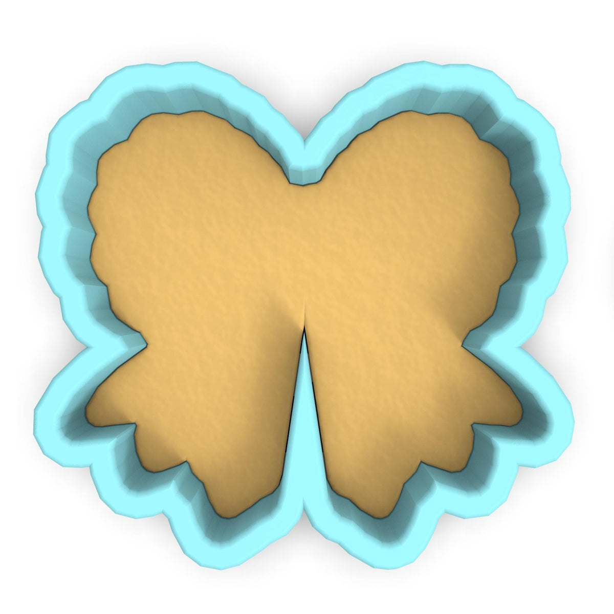 a cookie cutter with a butterfly shaped cookie