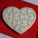 Heart Puzzle Cookie Cutter | Stamp | Stencil #1 Wedding / Baby / V Day Cookie Cutter Lady 