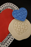 Heart Puzzle Cookie Cutter | Stamp | Stencil #1 Wedding / Baby / V Day Cookie Cutter Lady 