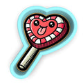 a cartoon of a magnifying glass with a heart on it