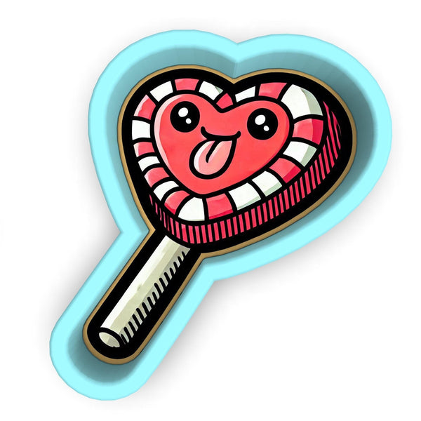 a cartoon of a magnifying glass with a heart on it