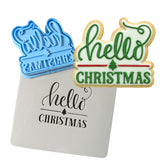 Hello Christmas Cookie Cutter | Stamp | Stencil #1 Xmas / Winter / NYE Cookie Cutter Lady 