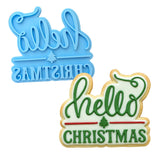Hello Christmas Cookie Cutter | Stamp | Stencil #1 Xmas / Winter / NYE Cookie Cutter Lady 