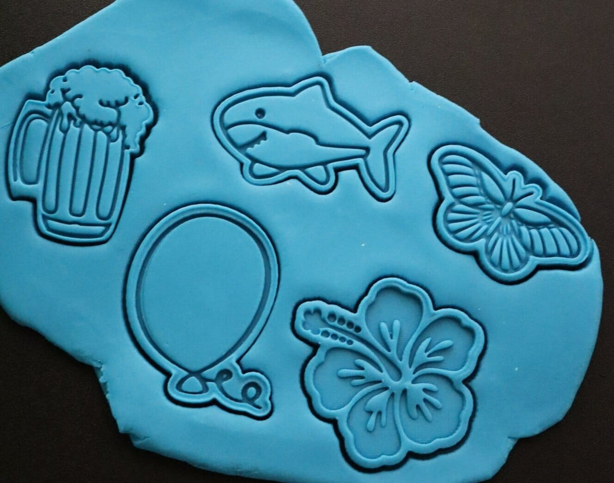 Hibiscus Cookie Cutter Outline & Stamp #2 Easter / Spring / Flower Cookie Cutter Lady 