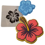 Hibiscus Cookie Cutter Outline & Stamp #2 Easter / Spring / Flower Cookie Cutter Lady 
