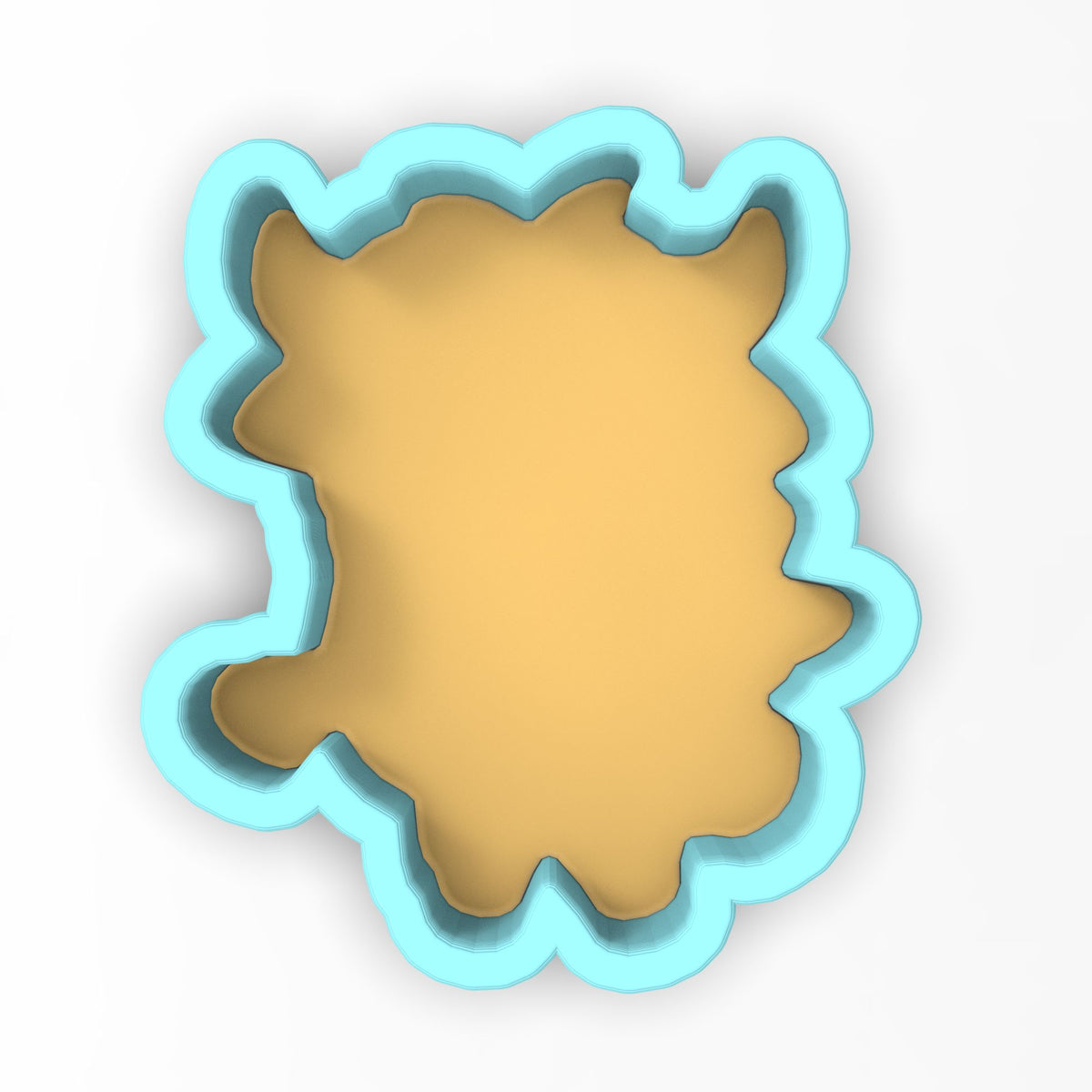 Highland Cow Cupid Cookie Cutter | Stamp | Stencil - SHARP EDGES - FAST Shipping - Choose Your Own Size! #1