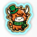 Highland Cow Irish Hat 1 Cookie Cutter | Stamp | Stencil - SHARP EDGES - FAST Shipping - Choose Your Own Size! #1