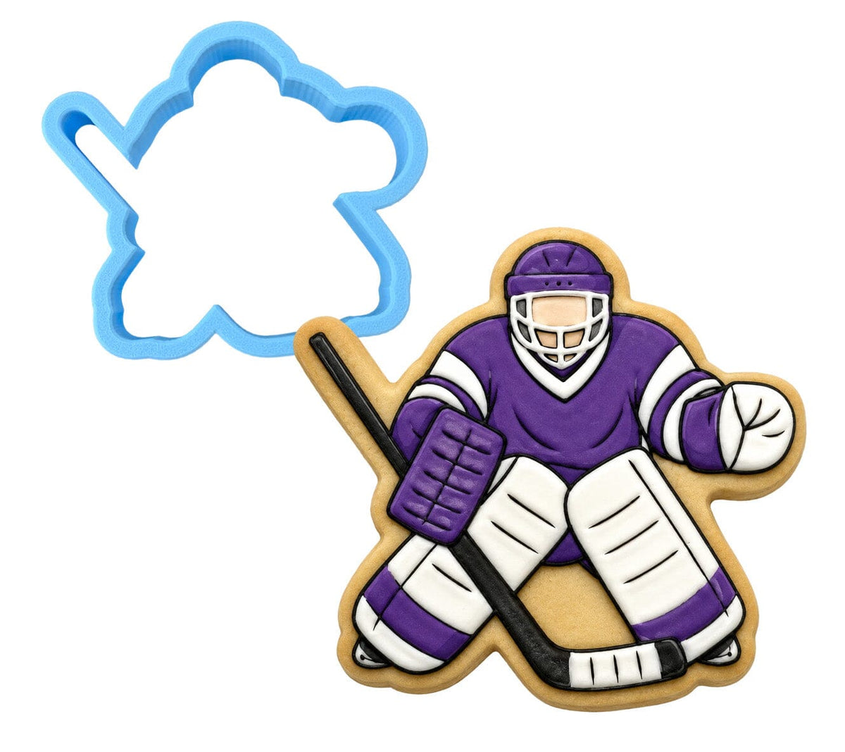 Hockey Goalie 1 Cookie Cutter | Stamp | Stencil - SHARP EDGES - FAST Shipping - Choose Your Own Size! #1 Cookie Cutter Lady LITTLE - 3 Inches (7.62cm) Cookie Cutter ONLY (Outline) 