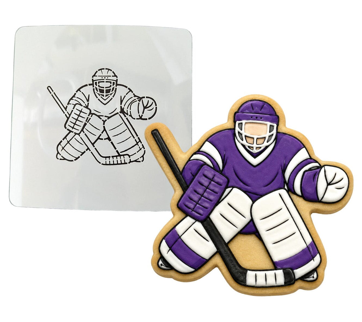 Hockey Goalie 1 Cookie Cutter | Stamp | Stencil - SHARP EDGES - FAST Shipping - Choose Your Own Size! #1 Cookie Cutter Lady LITTLE - 3 Inches (7.62cm) Stencil ONLY 