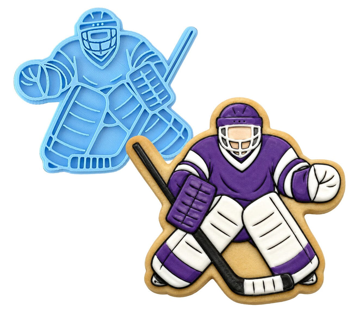 Hockey Goalie 1 Cookie Cutter | Stamp | Stencil - SHARP EDGES - FAST Shipping - Choose Your Own Size! #1 Cookie Cutter Lady LITTLE - 3 Inches (7.62cm) Stamp ONLY 