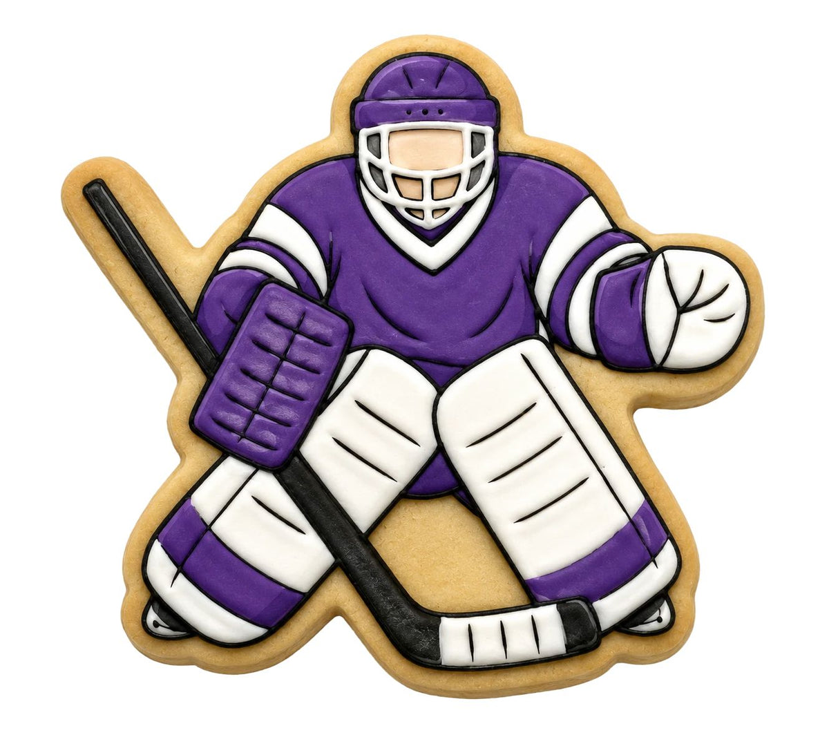 Hockey Goalie 1 Cookie Cutter | Stamp | Stencil - SHARP EDGES - FAST Shipping - Choose Your Own Size! #1 Cookie Cutter Lady 