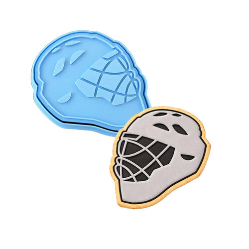 Hockey Lacrosse Helmet Cookie Cutter | Stamp | Stencil #1