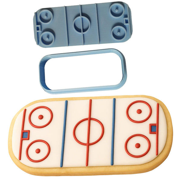 Hockey Rink Cookie Cutter | Stamp | Stencil #1 Sports Cookie Cutter Lady 