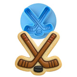 Hockey Sticks and Puck Cookie Cutter | Stamp | Stencil - SHARP EDGES - FAST Shipping - Choose Your Own Size! #1 Cookie Cutter Lady LITTLE - 3 Inches (7.62cm) **BUNDLE** Cutter + Debosser 