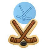 Hockey Sticks and Puck Cookie Cutter | Stamp | Stencil - SHARP EDGES - FAST Shipping - Choose Your Own Size! #1 Cookie Cutter Lady LITTLE - 3 Inches (7.62cm) Debosser ONLY 