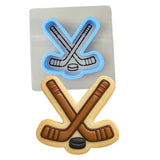 Hockey Sticks and Puck Cookie Cutter | Stamp | Stencil - SHARP EDGES - FAST Shipping - Choose Your Own Size! #1 Cookie Cutter Lady LITTLE - 3 Inches (7.62cm) **BUNDLE** Cutter + Stencil 