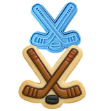 Hockey Sticks and Puck Cookie Cutter | Stamp | Stencil - SHARP EDGES - FAST Shipping - Choose Your Own Size! #1 Cookie Cutter Lady 