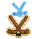 Hockey Sticks and Puck Cookie Cutter | Stamp | Stencil - SHARP EDGES - FAST Shipping - Choose Your Own Size! #1 Cookie Cutter Lady LITTLE - 3 Inches (7.62cm) Stamp ONLY 