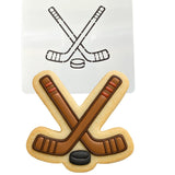 Hockey Sticks and Puck Cookie Cutter | Stamp | Stencil - SHARP EDGES - FAST Shipping - Choose Your Own Size! #1 Cookie Cutter Lady LITTLE - 3 Inches (7.62cm) Stencil ONLY 