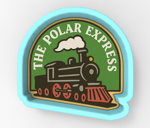 Holiday Train Emblem Cookie Cutter | Stamp | Stencil - SHARP EDGES - FAST Shipping - Choose Your Own Size! #1