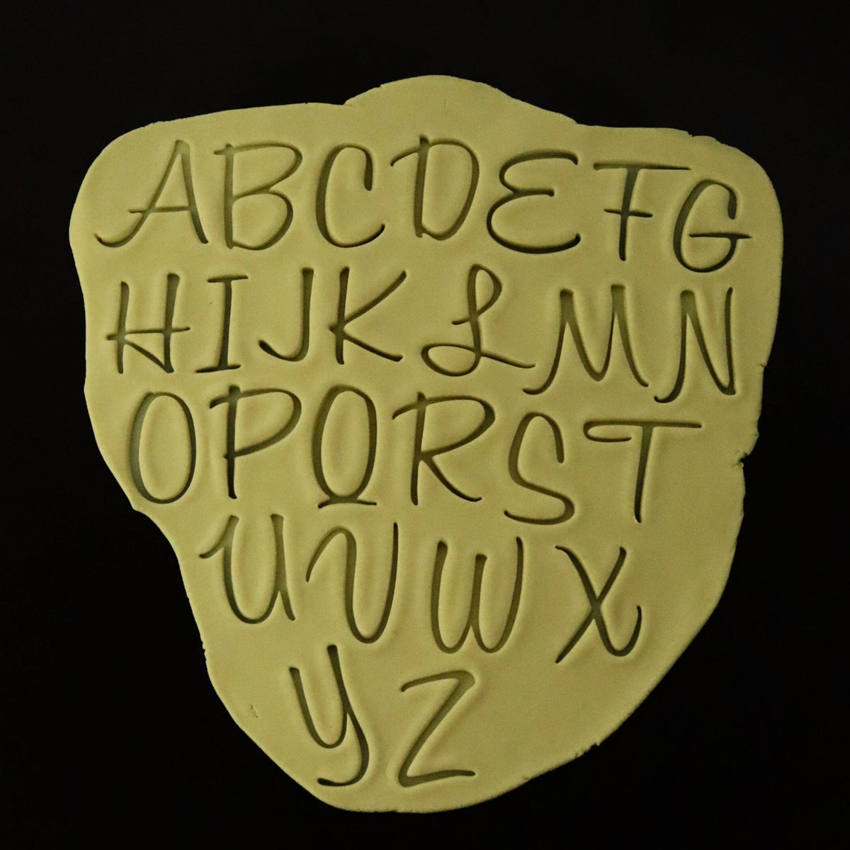 Honey Cursive Letter Cookie Stamps Set Letters/ Numbers/ Shapes Cookie Cutter Lady