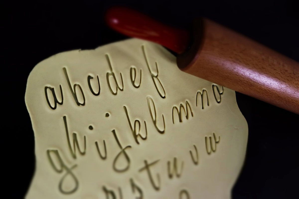 Honey Cursive Letter Cookie Stamps Set Letters/ Numbers/ Shapes Cookie Cutter Lady