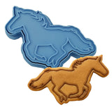 Horse Running Cookie Cutter Stamp & Outline #1 Animals & Dinosaurs Cookie Cutter Lady MINI - 2 Inches (5cm) **BUNDLE** Cutter + Stamp 