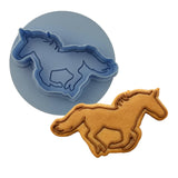 Horse Running Cookie Cutter Stamp & Outline #1 Animals & Dinosaurs Cookie Cutter Lady MINI - 2 Inches (5cm) **BUNDLE** Cutter + Debosser 