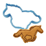 Horse Running Cookie Cutter Stamp & Outline #1 Animals & Dinosaurs Cookie Cutter Lady MINI - 2 Inches (5cm) Cookie Cutter ONLY (Outline) 