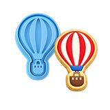 Hot Air Balloon Cookie Cutter | Stamp | Stencil #1 Miscellaneous Cookie Cutter Lady MINI - 2 Inches (5cm) **BUNDLE** Cutter + Stamp 