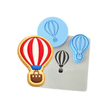 Hot Air Balloon Cookie Cutter | Stamp | Stencil #1 Miscellaneous Cookie Cutter Lady MINI - 2 Inches (5cm) **FULL SET BUNDLE** Cutter + Stamp + Stencil + Debosser **BEST DEAL** 