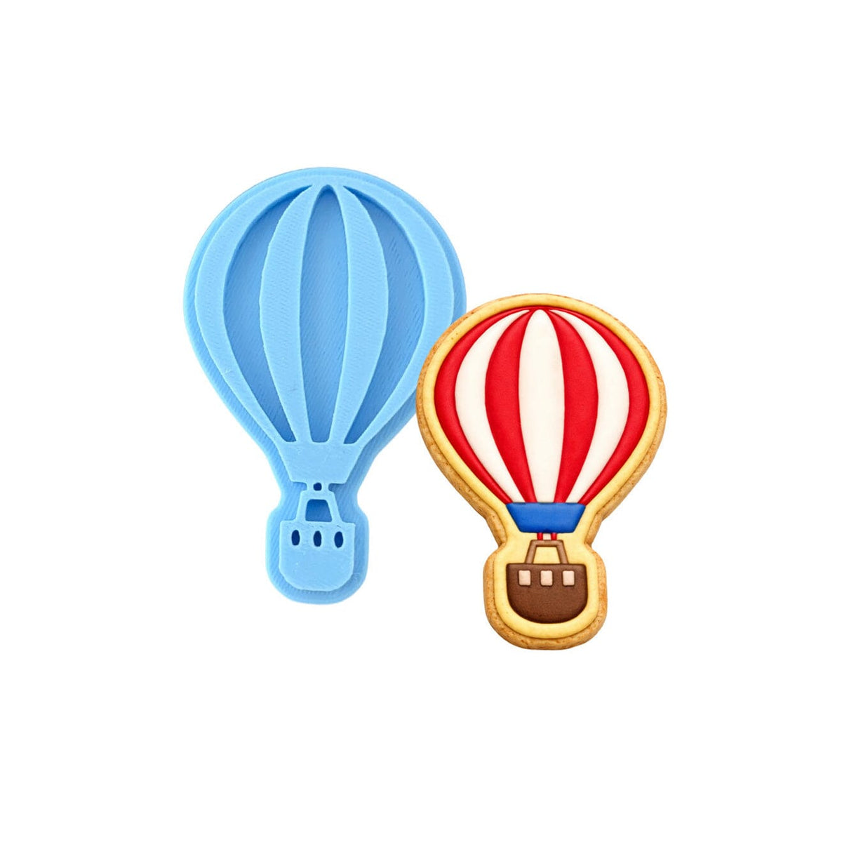Hot Air Balloon Cookie Cutter | Stamp | Stencil #1 Miscellaneous Cookie Cutter Lady MINI - 2 Inches (5cm) Stamp ONLY 