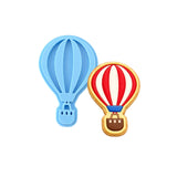 Hot Air Balloon Cookie Cutter | Stamp | Stencil #1 Miscellaneous Cookie Cutter Lady MINI - 2 Inches (5cm) Stamp ONLY 