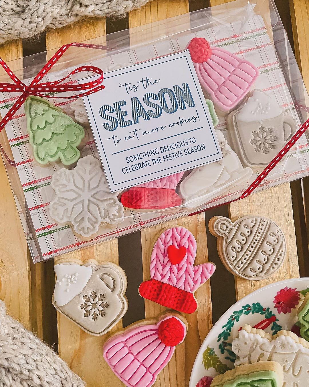 Hot Chocolate Cookie Cutter | Stamp | Stencil Xmas / Winter / NYE Cookie Cutter Lady 