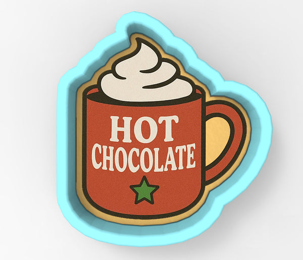 Hot Chocolate Mug3 Cookie Cutter | Stamp | Stencil - SHARP EDGES - FAST Shipping - Choose Your Own Size! #1
