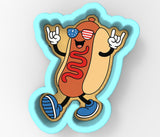 a picture of a hot dog on a sticker