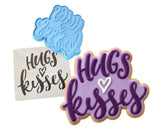 Hugs and Kisses Cookie Cutter | Stamp | Stencil #1 Wedding / Baby / V Day Cookie Cutter Lady 